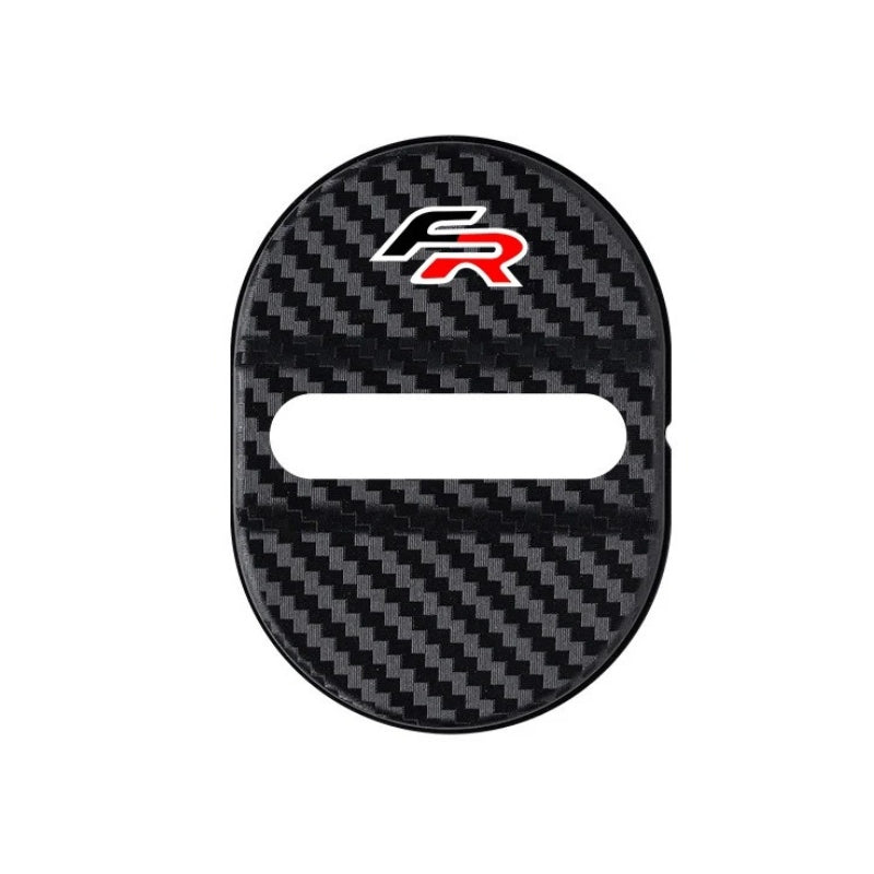 Lot 4 Caches Serrures Porte SEAT FR Logo - vue de face - Becquet Voiture
