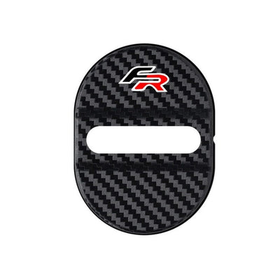 Lot 4 Caches Serrures Porte SEAT FR Logo - vue de face - Becquet Voiture