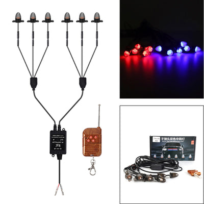 Lot 6 Feux Clignotants LED Calandre Style Tête - vue arrière - Becquet Voiture