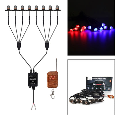 Lot 8 Feux Clignotants LED Calandre Tête de Balle - vue arrière - Becquet Voiture