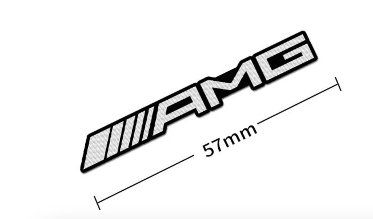 Lot de 4 Logos Mercedes AMG Émblème Auto 57mm - vue de face - Becquet Voiture