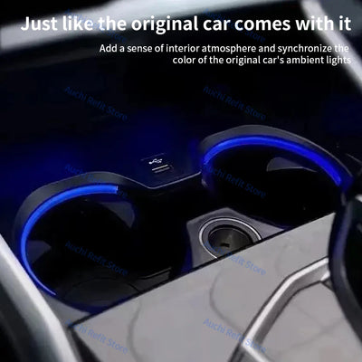 Lumière Ambiance BMW Porte-Gobelet G20 G22 M2 M3 M4 - vue de trois-quarts - Becquet Voiture