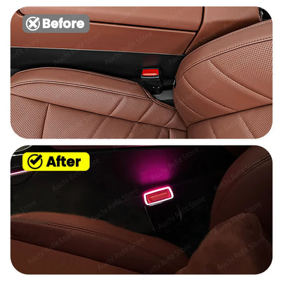 Lumière Ambiance Ceinture Sécurité BMW - vue de profil - Becquet Voiture