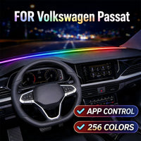 Lumière d'Ambiance RGB Intérieur Volkswagen Passat - vue de face - Becquet Voiture