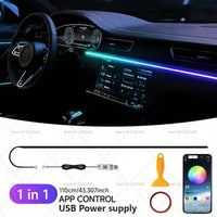 Lumière d'Ambiance RGB Intérieur Volkswagen Passat - vue rapprochée - Becquet Voiture