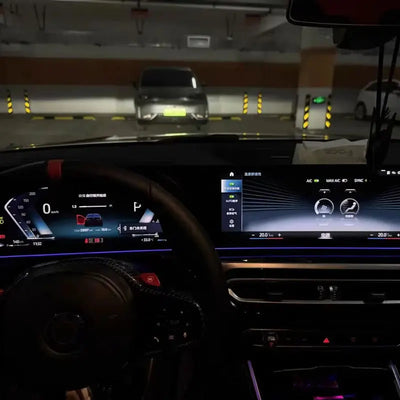 Lumière d'Ambiance sous Écran BMW G20 G60 G05 - vue de trois-quarts - Becquet Voiture