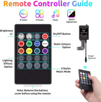 Lumière d'ambiance voiture 72 LED RGB intérieur multicolore - installé sur véhicule - Becquet Voiture