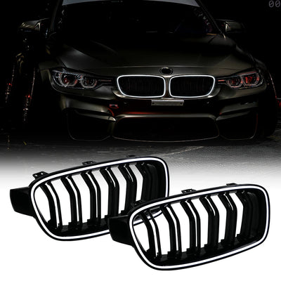Lumière LED Calandre BMW Série 3 F30 2013-2018 M Performance - installé sur véhicule - Becquet Voiture