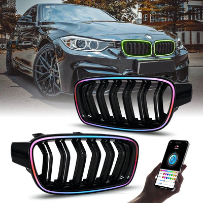 Lumière LED Calandre BMW Série 3 F30 2013-2018 M Performance - packshot studio - Becquet Voiture