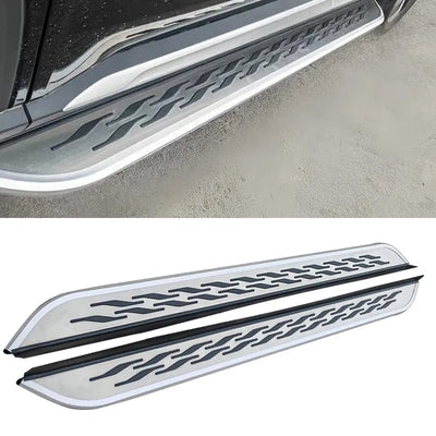 Marchepieds Aluminium Argenté Audi Q5 2009-2017 (Paire) - vue de dessus - Becquet Voiture