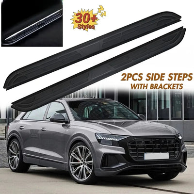 Marchepieds Aluminium Audi Q8 2021-2025 - vue de face - Becquet Voiture