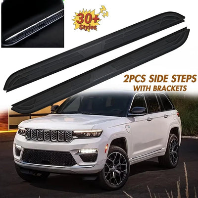 Marchepieds Aluminium Jeep Grand Cherokee 2022-2025 - vue de face - Becquet Voiture
