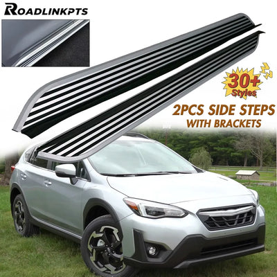Marchepieds Aluminium Subaru XV Crosstrek 2018-2023 - vue de face - Becquet Voiture