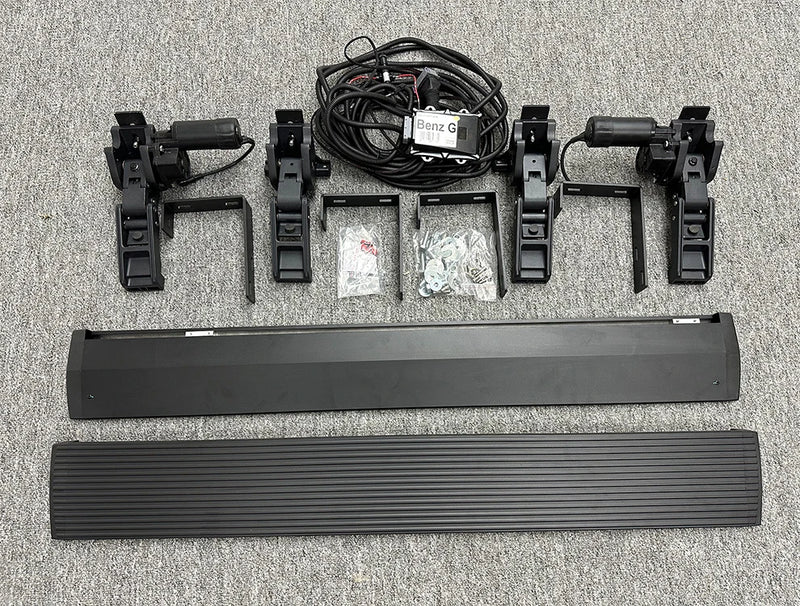 Retractable Electric Running Boards Mercedes G-Class W463 2000-2018 - studio packshot - Becquet Voiture