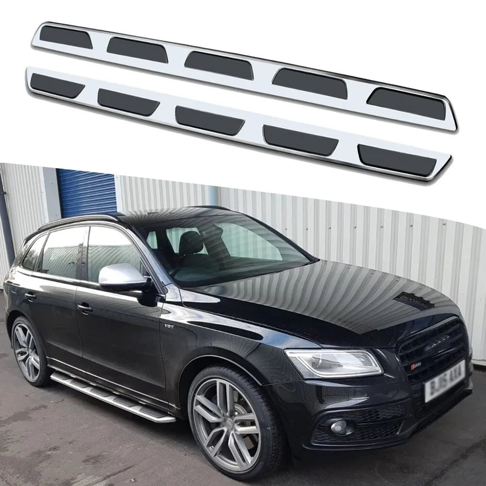 Marchepieds Latéraux Aluminium Audi Q5 2009-2017 - vue de face - Becquet Voiture