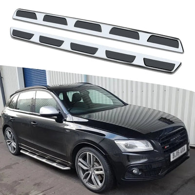 Marchepieds Latéraux Aluminium Audi Q5 2009-2017 - vue de face - Becquet Voiture