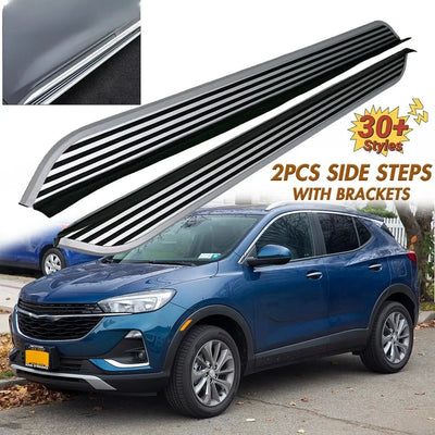 Marchepieds Latéraux Aluminium Buick Encore GX 2020-2025 - vue de face - Becquet Voiture
