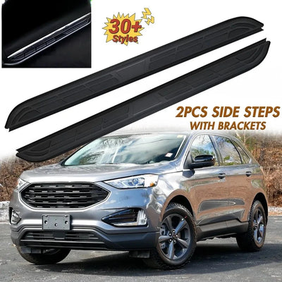 Marchepieds Latéraux Aluminium Ford Edge 2015-2024 - vue de face - Becquet Voiture