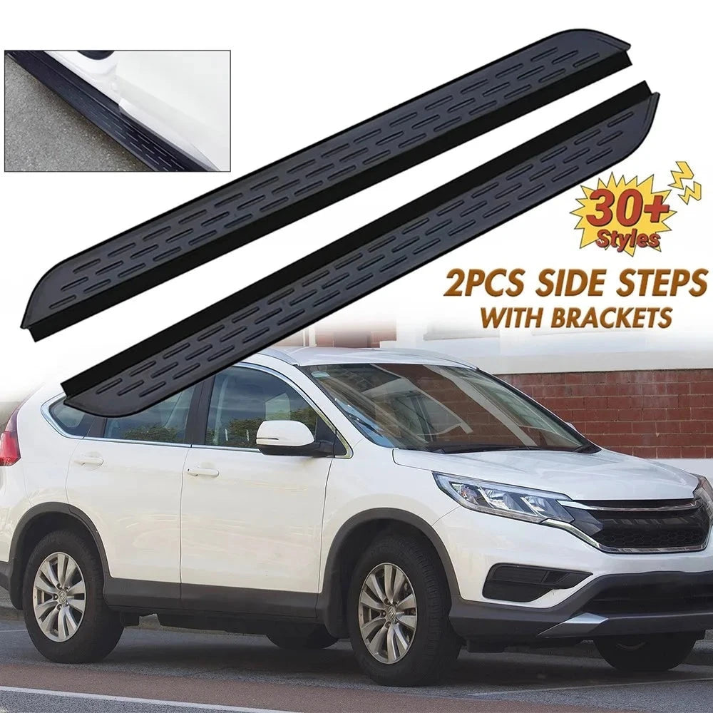 Marchepieds Latéraux Aluminium Honda CR-V 2012-2016 - vue de face - Becquet Voiture