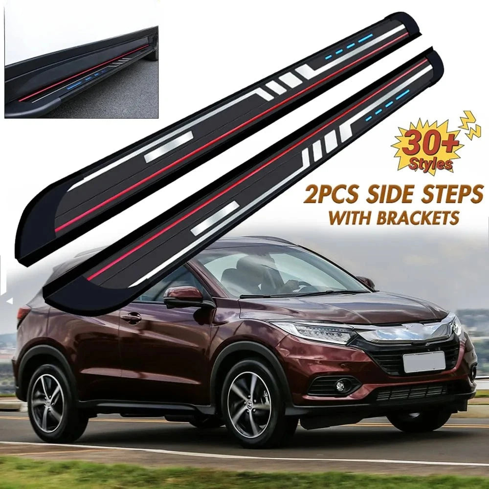 Marchepieds Latéraux Aluminium Honda HR-V 2016-2022 - vue de face - Becquet Voiture