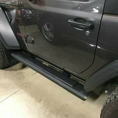 Marchepieds Latéraux Aluminium Jeep Wrangler JL 2 Portes 2018-2025 - vue de trois-quarts - Becquet Voiture