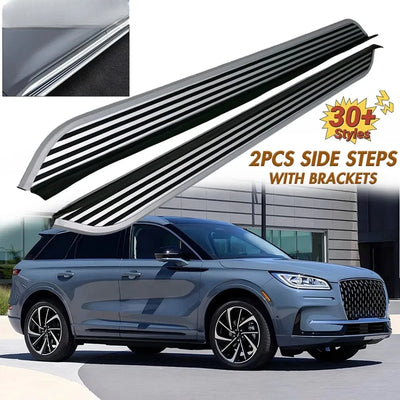 Marchepieds Latéraux Aluminium Lincoln Corsair 2020-2025 - vue de face - Becquet Voiture