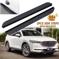 Marchepieds Latéraux Aluminium Mazda CX-8 2017-2024 - vue de face - Becquet Voiture
