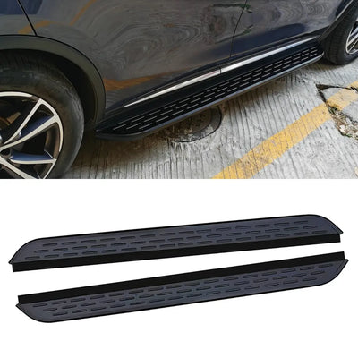 Marchepieds Latéraux Aluminium Noir Toyota RAV4 2019-2023 - vue de trois-quarts 2 - Becquet Voiture