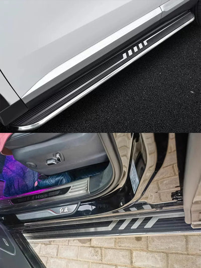 Marchepieds Latéraux Aluminium Porsche Macan 2014-2024 (réf. 2) - installé sur véhicule - Becquet Voiture
