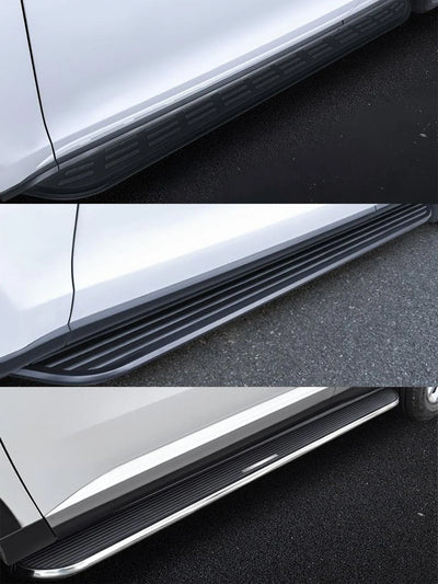 Marchepieds Latéraux Aluminium Porsche Macan 2014-2024 (réf. 2) - vue de trois-quarts - Becquet Voiture