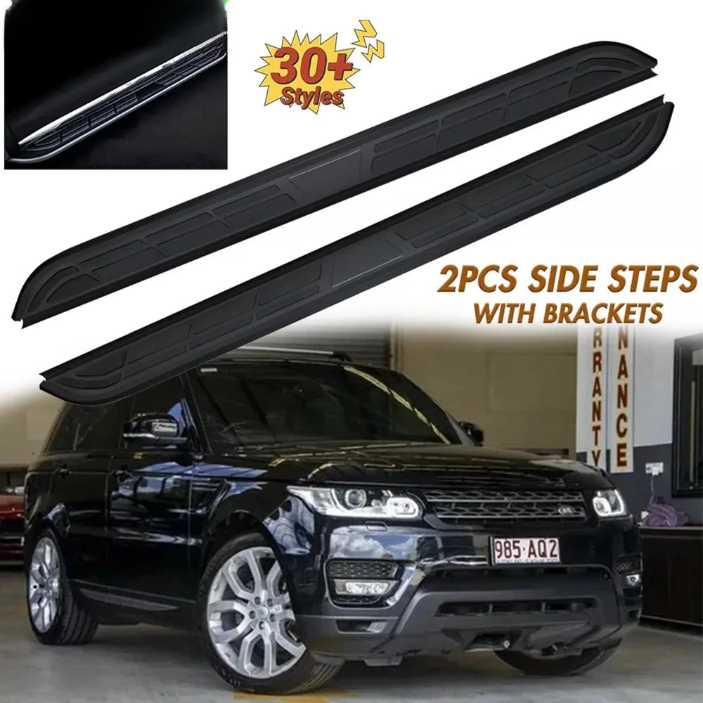 Marchepieds Latéraux Aluminium Range Rover Sport L494 2014-2022 (réf. 2) - vue de face - Becquet Voiture