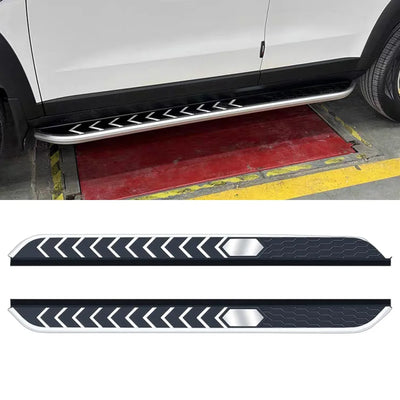 Marchepieds Latéraux Aluminium Volkswagen Tiguan 2018-2024 - en situation - Becquet Voiture