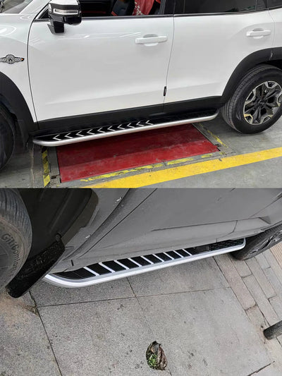 Marchepieds Latéraux Aluminium Volkswagen Tiguan 2018-2024 - installé sur véhicule - Becquet Voiture