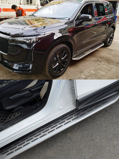 Marchepieds Latéraux Aluminium Volkswagen Tiguan 2018-2024 - vue de profil - Becquet Voiture