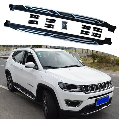 Marchepieds Latéraux Jeep Cherokee KL 2014-2023 - vue de face - Becquet Voiture