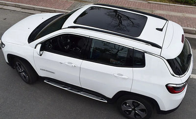 Marchepieds Latéraux Jeep Cherokee KL 2014-2023 - vue de trois-quarts - Becquet Voiture