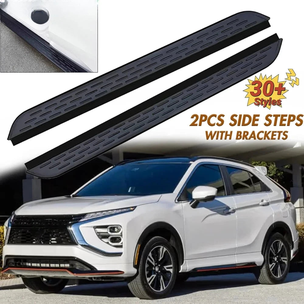 Marchepieds Latéraux Mitsubishi Eclipse Cross 2018-2024 - vue de face - Becquet Voiture