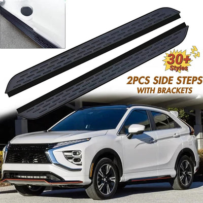 Marchepieds Latéraux Mitsubishi Eclipse Cross 2018-2024 - vue de face - Becquet Voiture