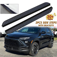 Marchepieds Latéraux Noirs Chevrolet Trailblazer 2021-2025 - vue de face - Becquet Voiture