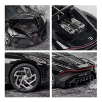 Miniatur Bugatti La Voiture Noire 1:32 Schwarz - am Fahrzeug montiert - Becquet Voiture