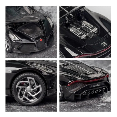 Miniature Bugatti La Voiture Noire 1:32 Noir - installé sur véhicule - Becquet Voiture