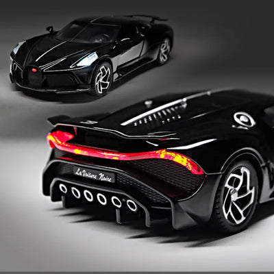 Miniature Bugatti La Voiture Noire 1:32 Noir - vue de trois-quarts - Becquet Voiture
