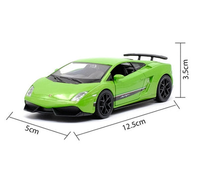 Miniature Lamborghini Gallardo Superleggera 1:36 - vue de dessus - Becquet Voiture