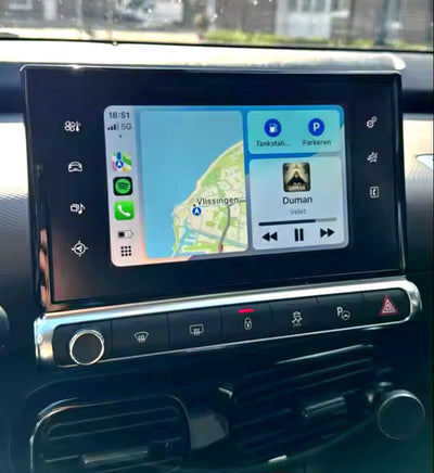 Module Apple CarPlay sans fil Android Auto Citroën C4 II SMEG SMEG+ 2012-2017 - vue de trois-quarts - Becquet Voiture