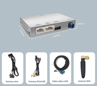 Module Apple CarPlay sans fil Android Auto Peugeot 2008 SMEG SMEG+ - packshot studio - Becquet Voiture