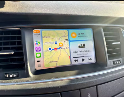 Module Apple CarPlay Sans Fil Android Auto Peugeot 508 I - vue de face - Becquet Voiture