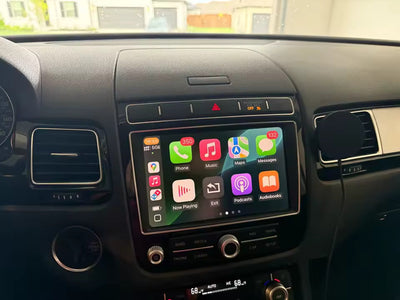 Module Apple CarPlay Sans Fil Android Auto VW Touareg RNS - vue de face - Becquet Voiture