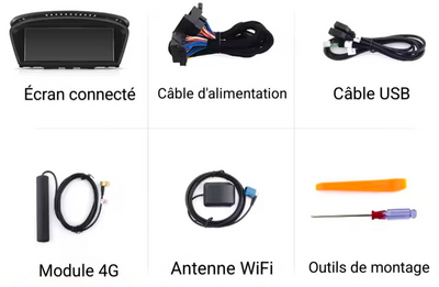 Module CarPlay Android Auto BMW Série 3 E90 E92 iDrive CCC CIC - vue arrière 2 - Becquet Voiture