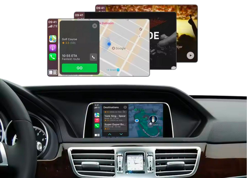 Module CarPlay Android Auto Mercedes Classe E W212 NTG - vue de face - Becquet Voiture