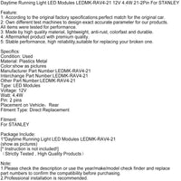 Module Feux de Jour LED Stanley LEDMK-RAV4-21 - vue de face 2 - Becquet Voiture